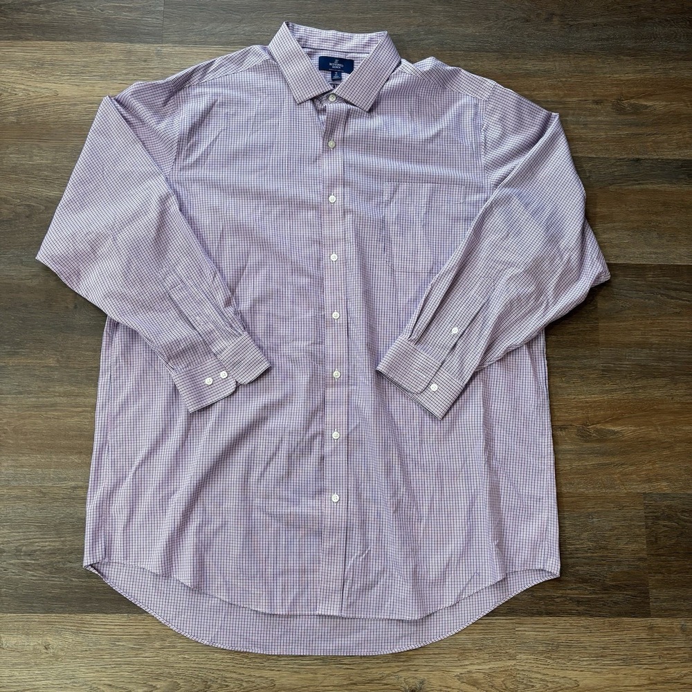 Buttoned Down Men's Button Down Shirt Multicolor Plaid Sz 19x37 Professional - Picture 3 of 7